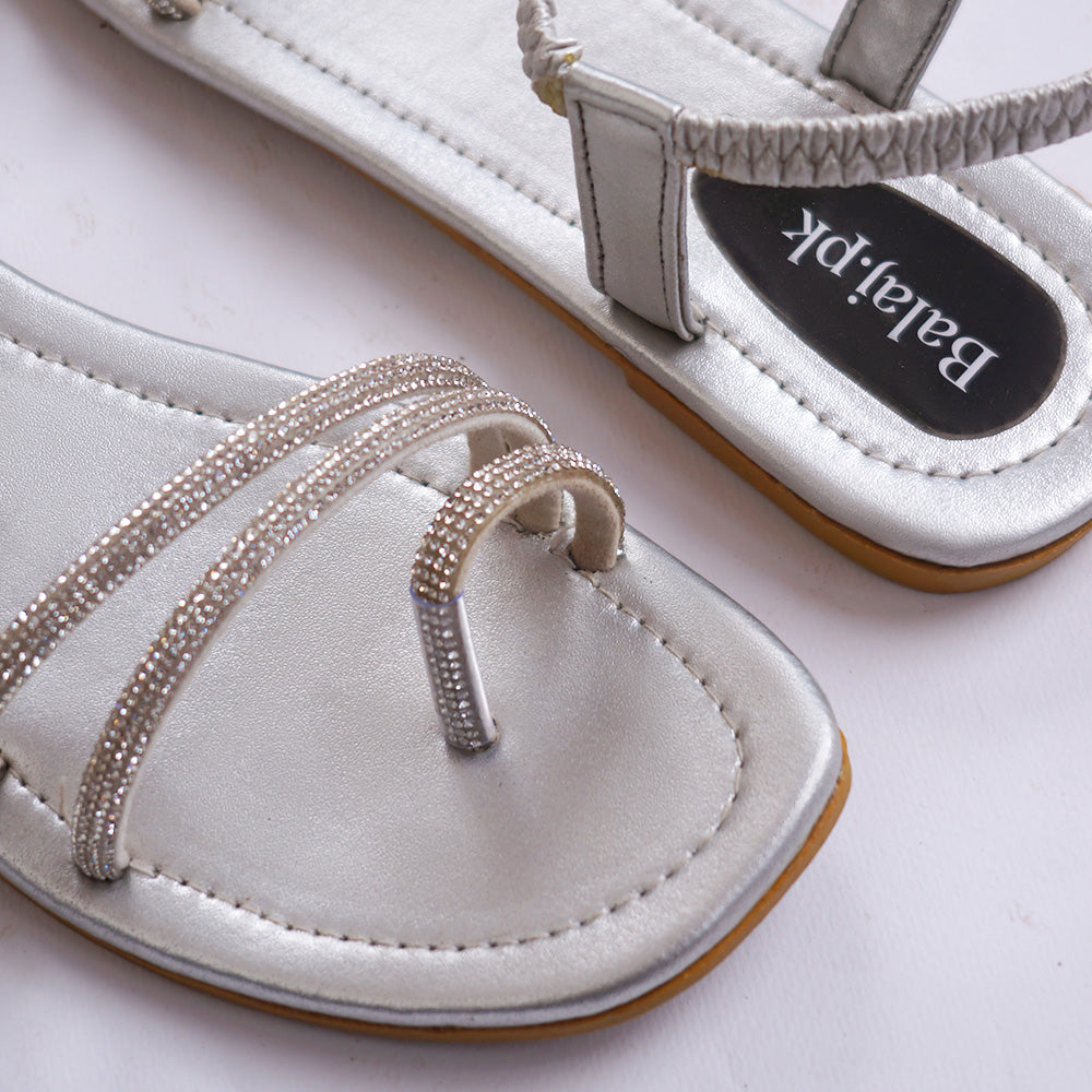 Flat Sandal Silver