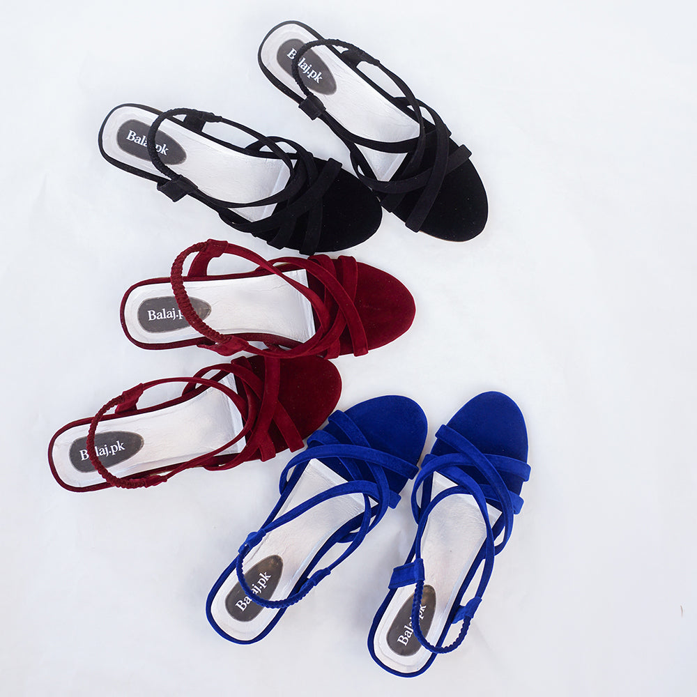 Heels Sandals Velvet 3 Colors