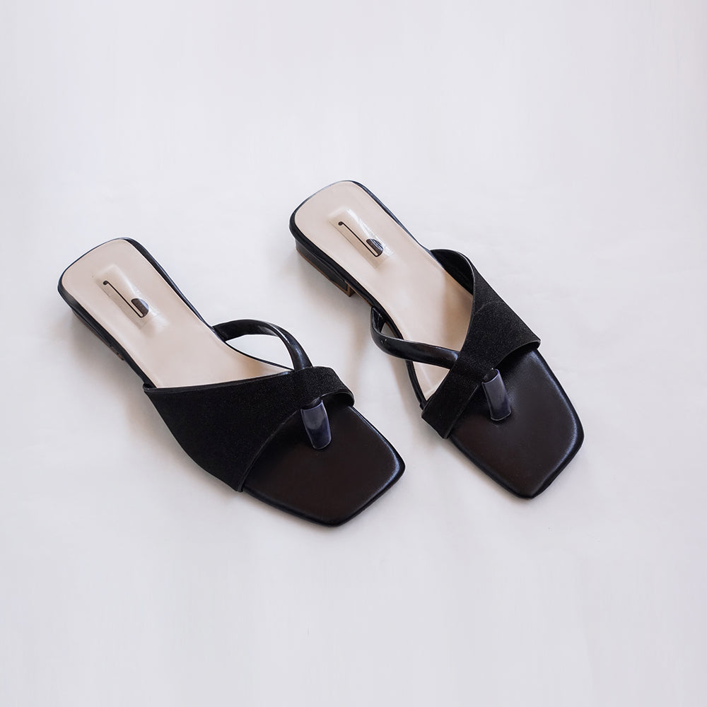 Alloy Steps Silver Black Block Heel – Stylish Party Wear for Women